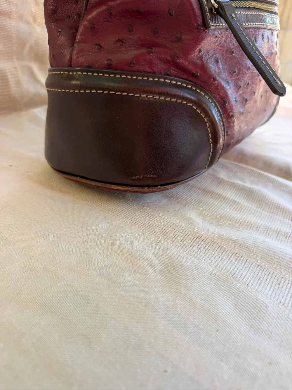 Dooney & Bourke plum ostrich